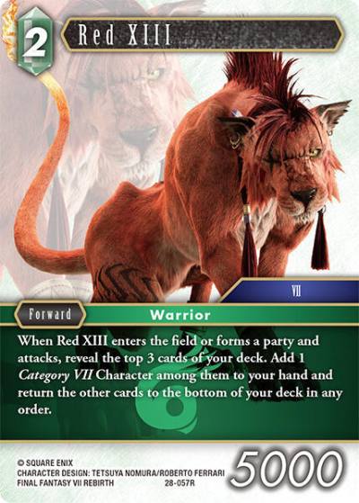 Red XIII 28-057R Dreamlike Oceans Final Fantasy card