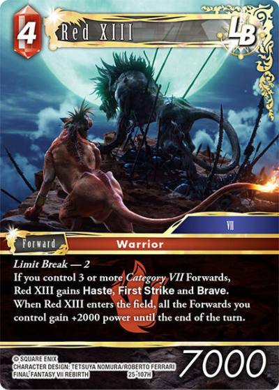 Red XIII LB 25-107H Tears of the Planet Final Fantasy card