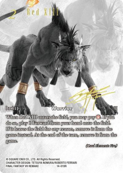 Red XIII Noir Promo 14-019R FF: Promo Cards Final Fantasy card