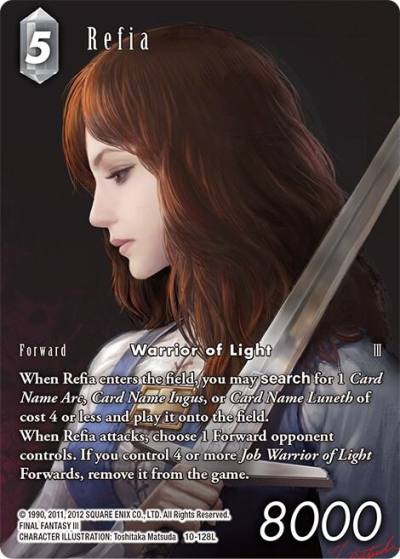 Refia Full Art 10-128L Opus X Final Fantasy card