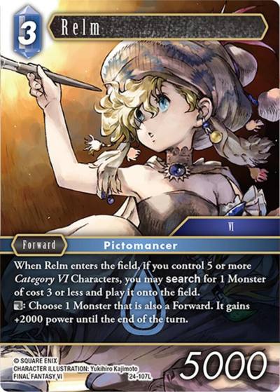 Relm 24-107L Hidden Legends Final Fantasy card
