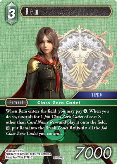 Rem 25-051L Tears of the Planet Final Fantasy card