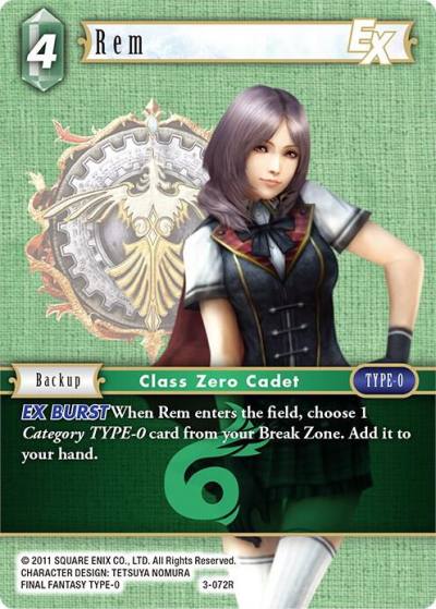 Rem EX 3-072R Deck Exclusive Cards Final Fantasy card