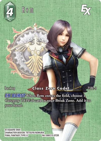 Rem EX Full Art Re-086C/3-072R Legacy Collection Final Fantasy card