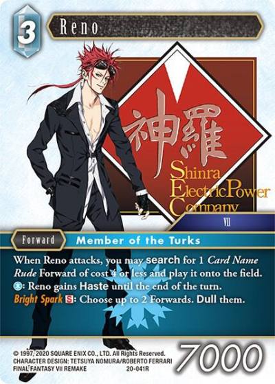 Reno 20-041R Dawn of Heroes Final Fantasy card