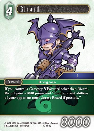 Ricard 17-062C Rebellion's Call Final Fantasy card