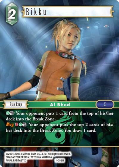 Rikku Hero 1-089H Opus I Final Fantasy card
