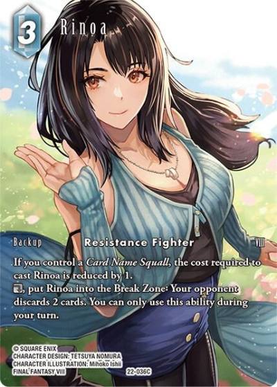 Rinoa Full Art 22-036C Hidden Hope Final Fantasy card