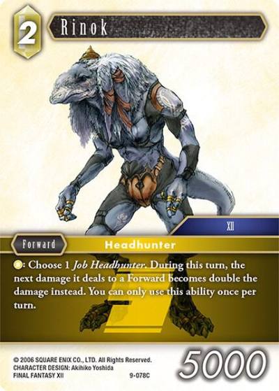 Rinok 9-078C Opus IX Final Fantasy card