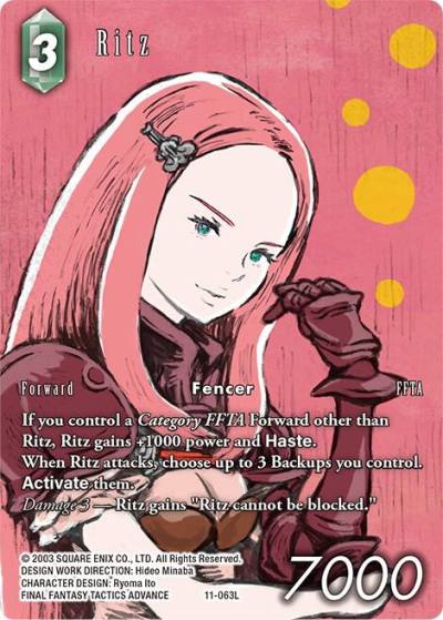 Ritz Full Art 11-063L Opus XI Final Fantasy card