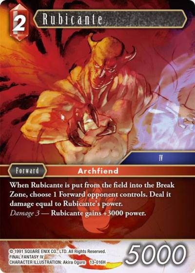 Rubicante 13-016H Opus XIII: Crystal Radiance Final Fantasy card