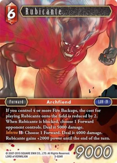 Rubicante 3-024R Opus III Final Fantasy card
