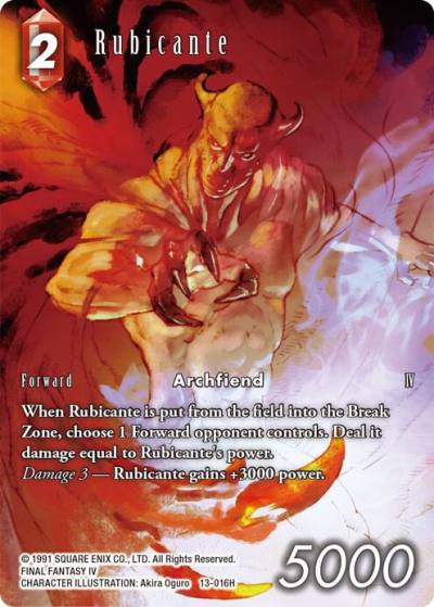 Rubicante Full Art 13-016H Opus XIII: Crystal Radiance Final Fantasy card
