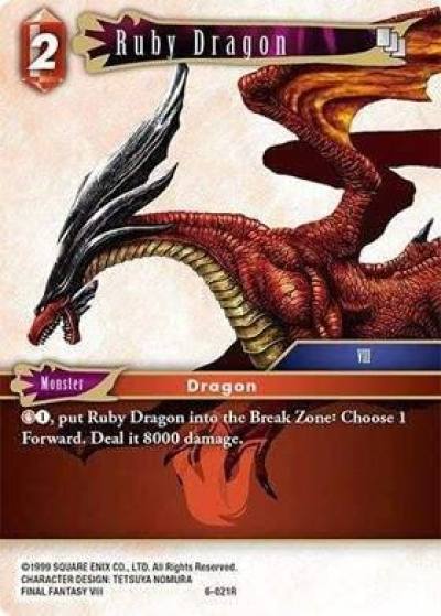 Ruby Dragon 6-021R Opus VI Final Fantasy card