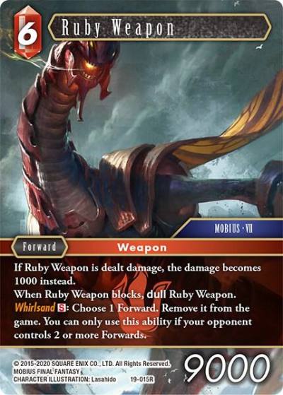 Ruby Weapon 19-015R From Nightmares Final Fantasy card