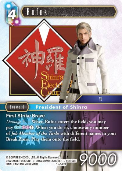 Rufus 15-140S Crystal Dominion Final Fantasy card