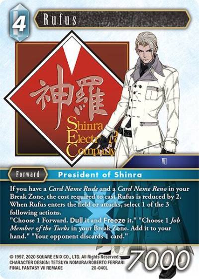 Rufus 20-040L Dawn of Heroes Final Fantasy card