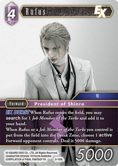 Rufus EX 8-109L Opus VIII Final Fantasy card