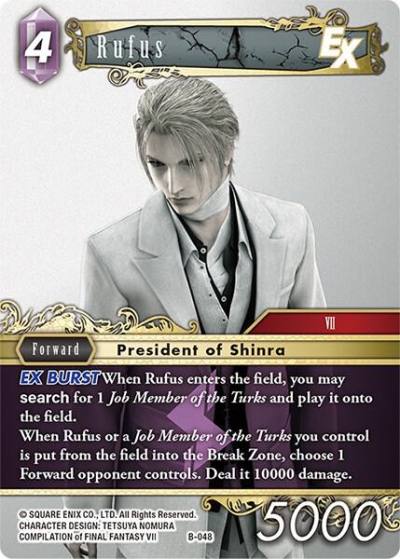 Rufus EX B-048 Boss Deck: Final Fantasy VII Final Fantasy card