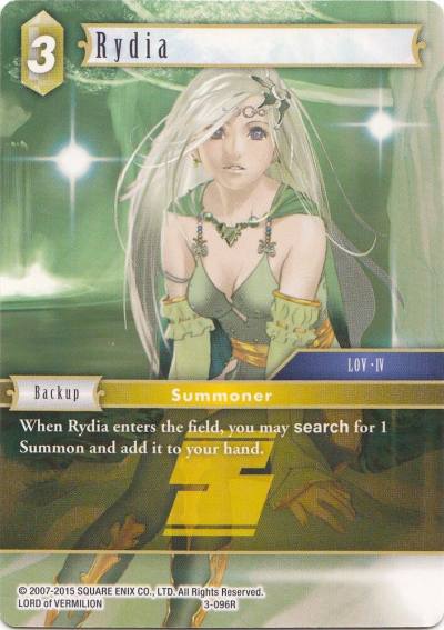 Rydia 3-096R Deck Exclusive Cards Final Fantasy card