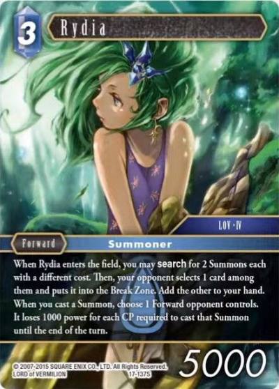 Rydia Starter 17-137S Rebellion's Call Final Fantasy card