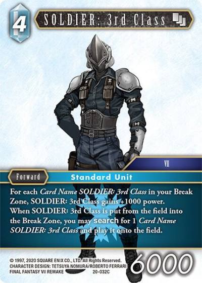 SOLDIER 3rd Class 20-032C Dawn of Heroes Final Fantasy card