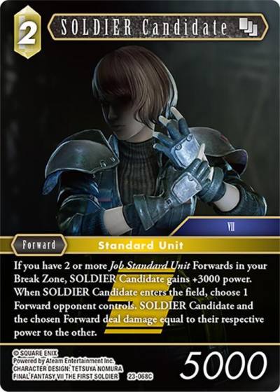 SOLDIER Candidate 23-068C Hidden Trials Final Fantasy card