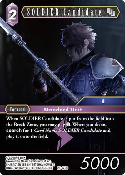 SOLDIER Candidate 25-079C Tears of the Planet Final Fantasy card