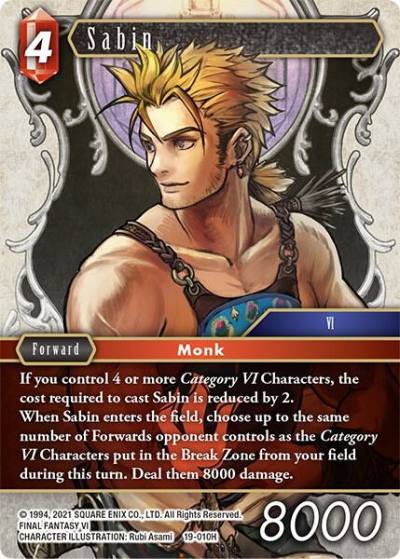 Sabin 19-010H From Nightmares Final Fantasy card