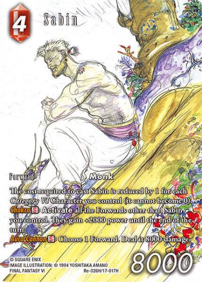 Sabin Full Art Re-026H/17-017H Legacy Collection Final Fantasy card