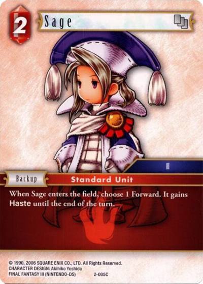 Sage 2-005C Deck Exclusive Cards Final Fantasy card