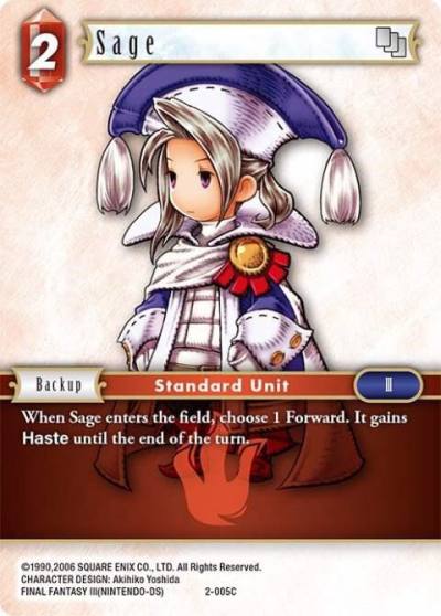 Sage Luneth 2-005C Opus II Final Fantasy card