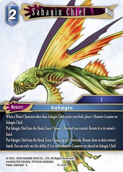 Sahagin Chief 11-114R Opus XI Final Fantasy card