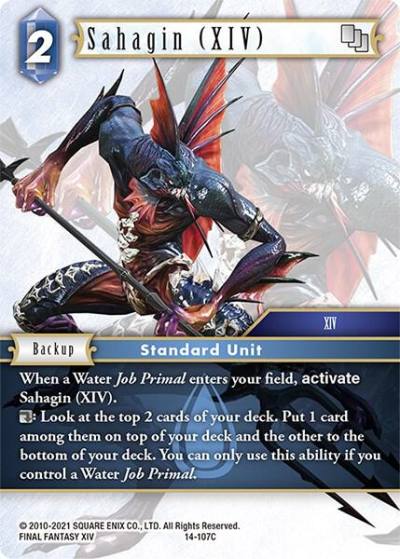 Sahagin XIV 14-107C Opus XIV: Crystal Abyss Final Fantasy card