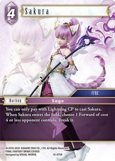 Sakura 13-075R Opus XIII: Crystal Radiance Final Fantasy card