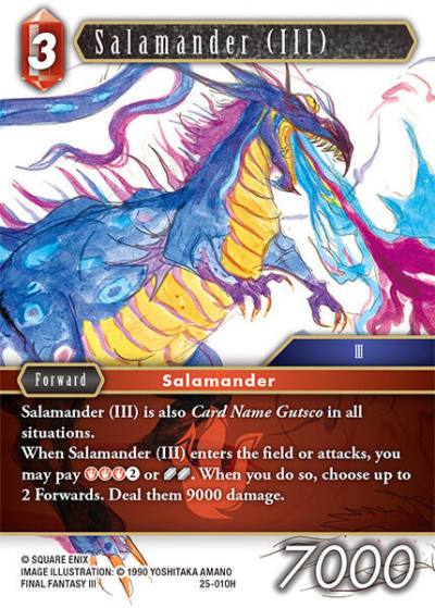 Salamander III 25-010H Tears of the Planet Final Fantasy card
