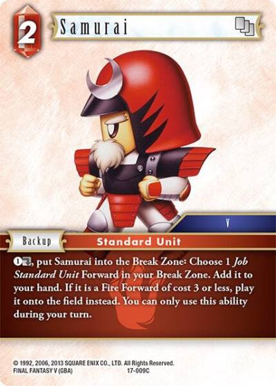 Samurai 009 17-009C Rebellion's Call Final Fantasy card