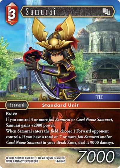 Samurai 14-014C Opus XIV: Crystal Abyss Final Fantasy card