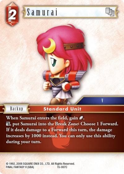 Samurai 15-007C Crystal Dominion Final Fantasy card
