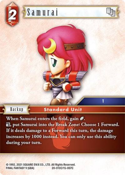 Samurai 20-010C/15-007C Dawn of Heroes Final Fantasy card