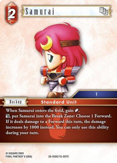 Samurai 26-008C/15-007C Gunslinger in the abyss Final Fantasy card