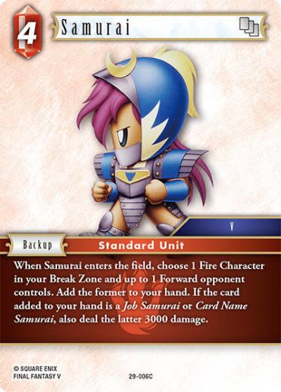 Samurai 29-006C Blissful Eternity Final Fantasy card