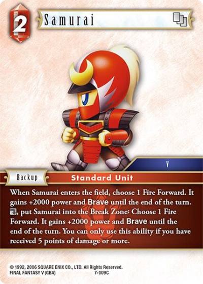 Samurai 7-009C Opus VII Final Fantasy card