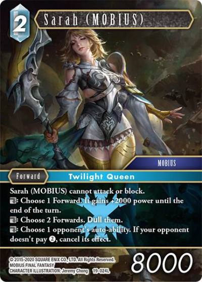 Sarah MOBIUS 19-024L From Nightmares Final Fantasy card