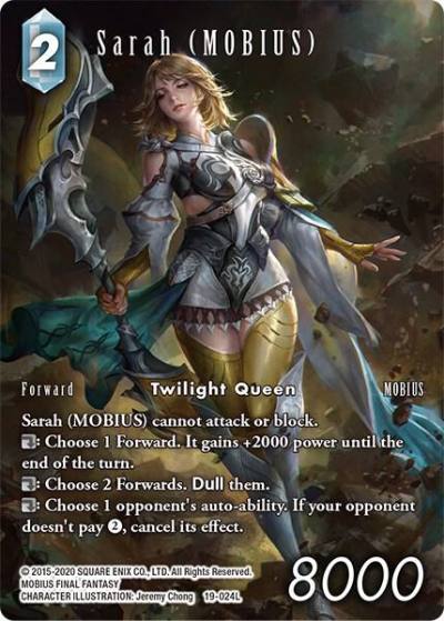 Sarah MOBIUS Full Art 19-024L From Nightmares Final Fantasy card