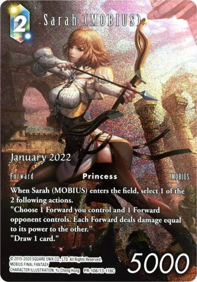 Sarah MOBIUS January 2022 PR-106/13-118C FF: Promo Cards Final Fantasy card