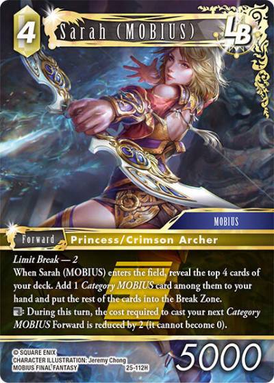 Sarah MOBIUS LB 25-112H Tears of the Planet Final Fantasy card