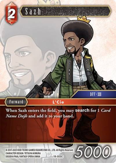 Sazh 19-005C From Nightmares Final Fantasy card