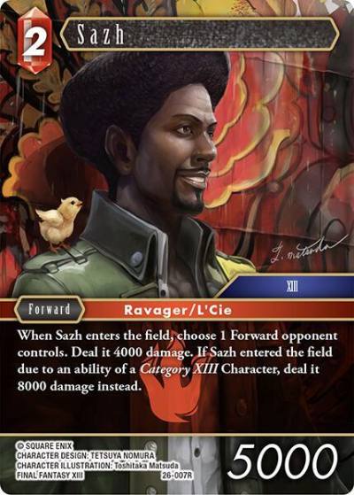 Sazh 26-007R Gunslinger in the abyss Final Fantasy card