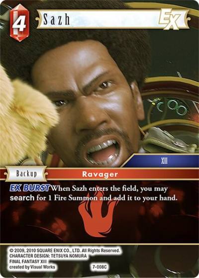 Sazh EX 7-008C Opus VII Final Fantasy card